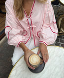 Trendy Summer Top with Heart Print – Lightweight and Stylish Women's Blouse 0