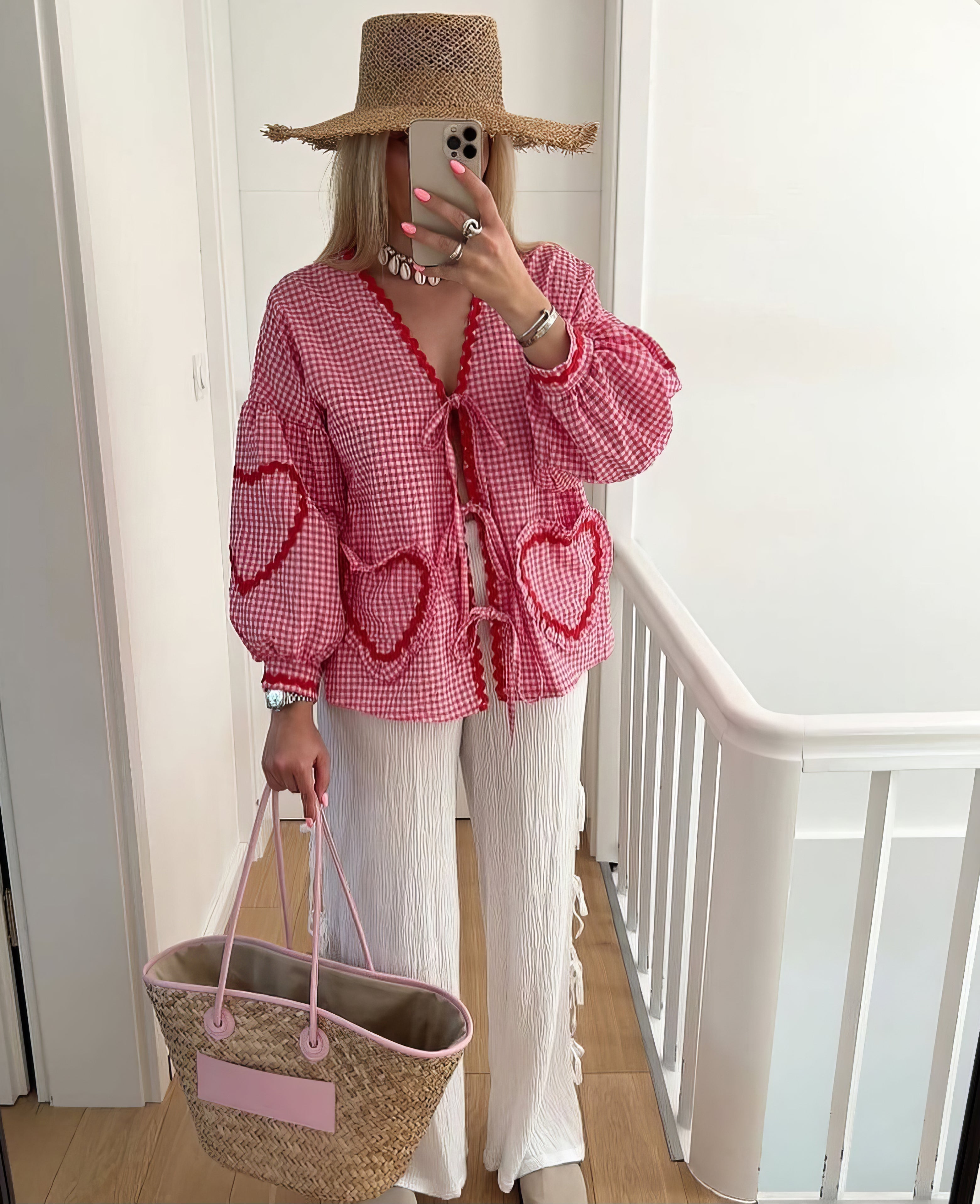Trendy Summer Top with Heart Print – Lightweight and Stylish Women's Blouse 3