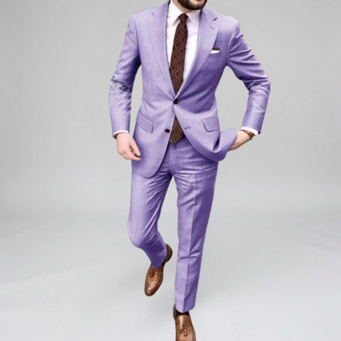 Men’s Two-Piece Suit – Blazer & Trousers Classic Formal Tailored Style