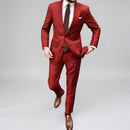 Men’s Two-Piece Suit – Blazer & Trousers Classic Formal Tailored Style