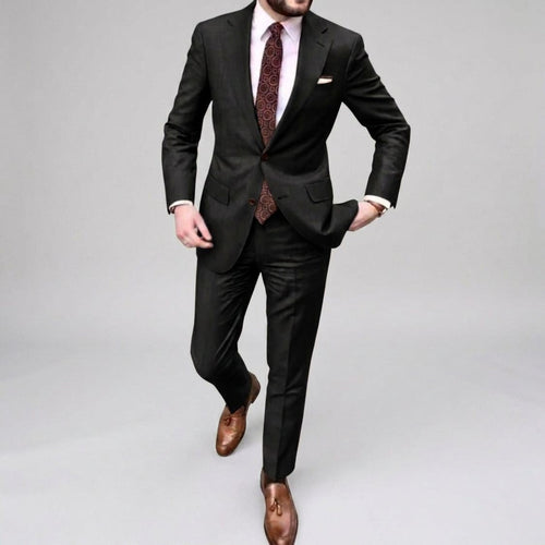 Men’s Two-Piece Suit – Blazer & Trousers Classic Formal Tailored Style