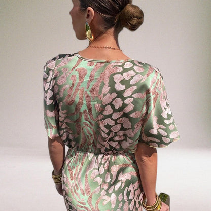 Twisted V-Neck Maxi Dress – Elegant Long Dress for Special Occasions