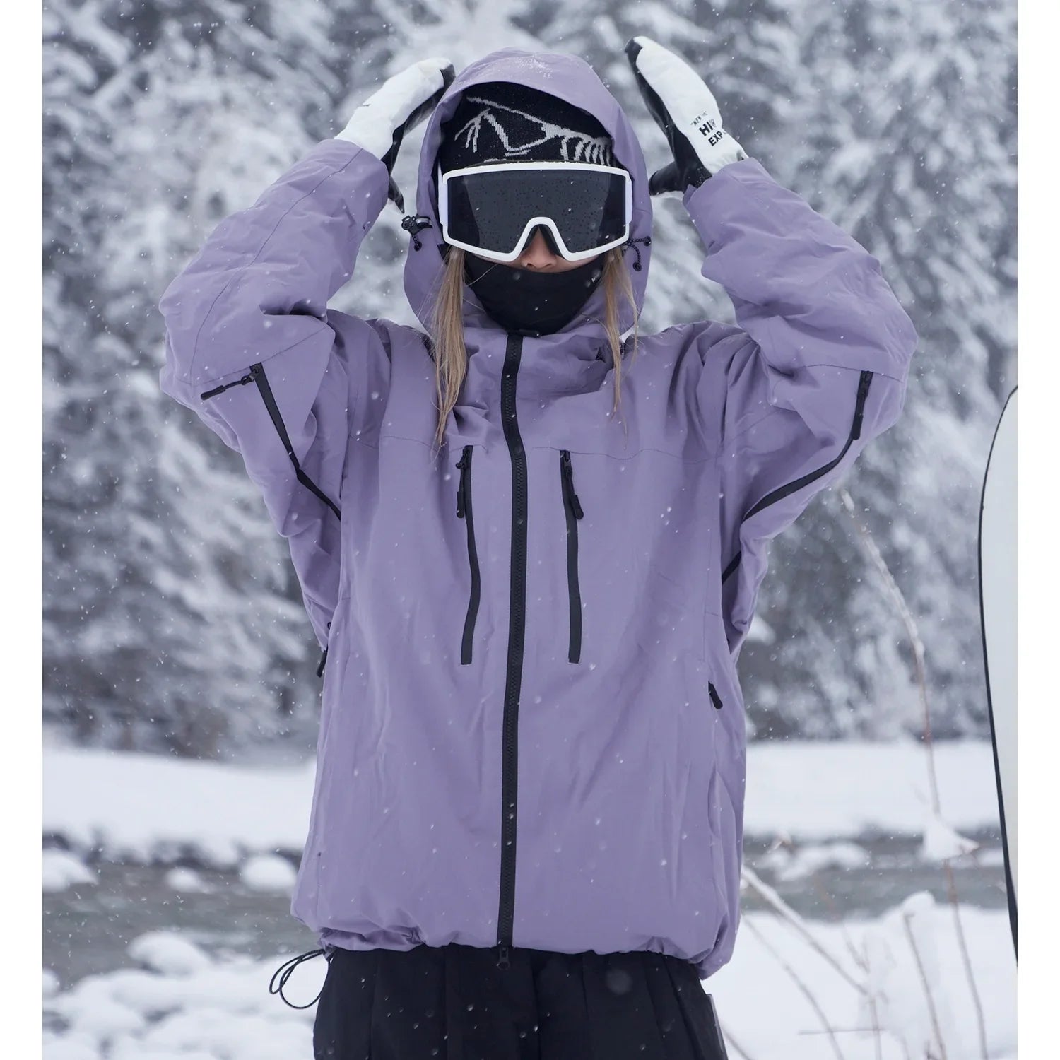 Unisex Ski Jacket Waterproof Windproof Functional Design 2