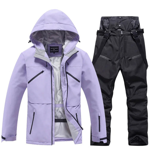 Unisex Ski Suit Set Weatherproof Fabric Sporty Ski Clothes 1
