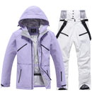 Unisex Ski Suit Set Weatherproof Fabric Sporty Ski Clothes 13