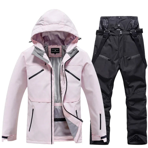 Unisex Ski Suit Set Weatherproof Fabric Sporty Ski Clothes 5