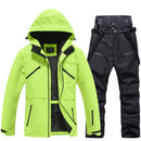 Unisex Ski Suit Set Weatherproof Fabric Sporty Ski Clothes 8