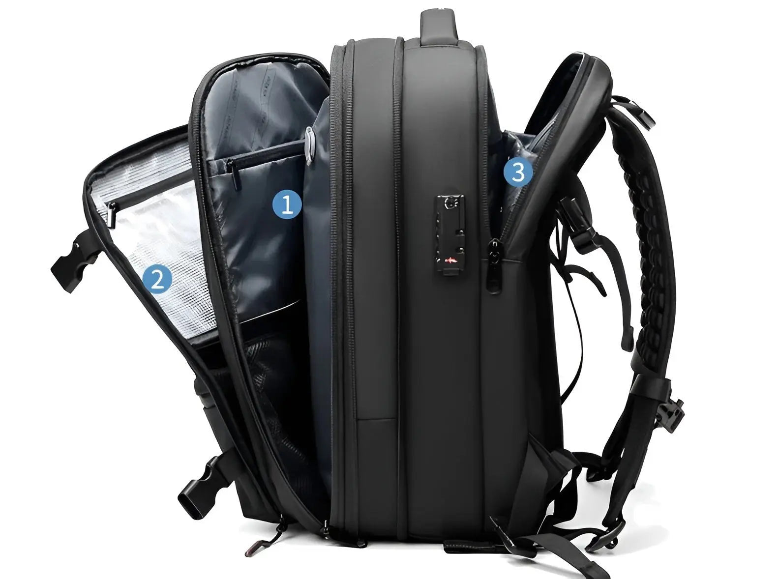 Unisex Travel Backpack With Compression 1