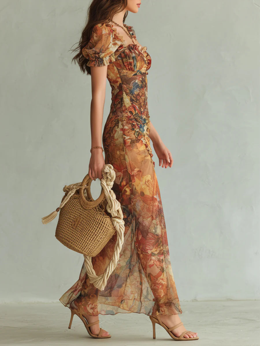 Viola: Elegant Long Chiffon Dress for Effortless Style 2