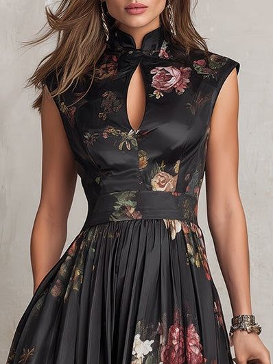 Violet Pleated Satin Midi Dress: Effortless Elegance for Any Occasion