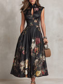 Violet Pleated Satin Midi Dress: Effortless Elegance for Any Occasion 3