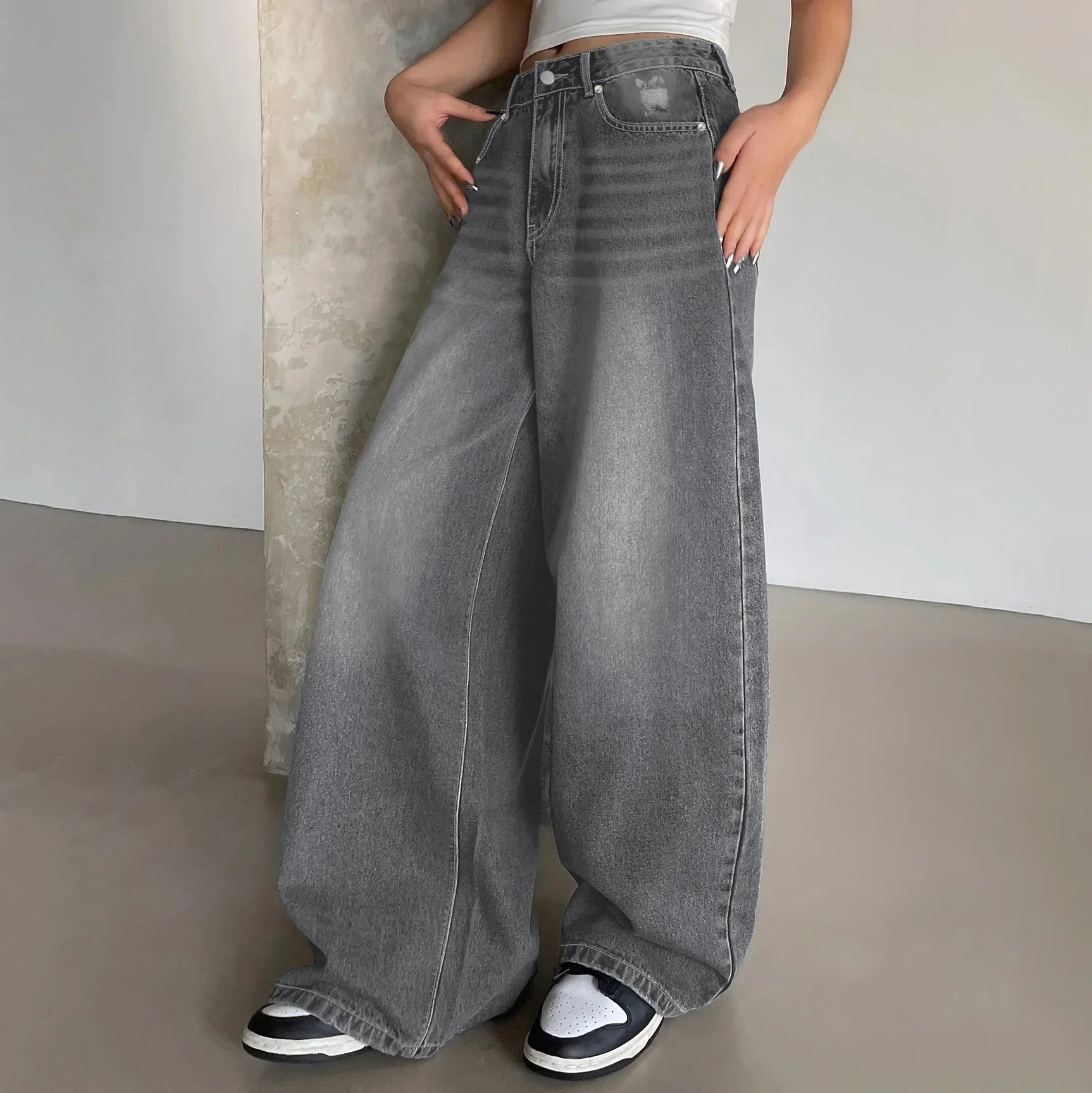 Women Baggy Wide Leg Jeans 1