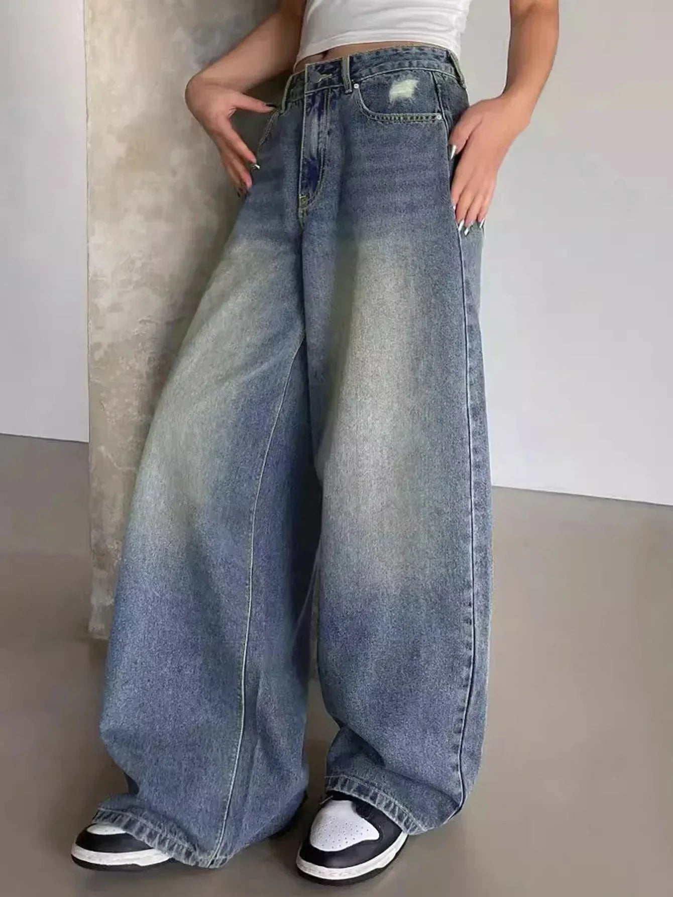 Women Baggy Wide Leg Jeans 2