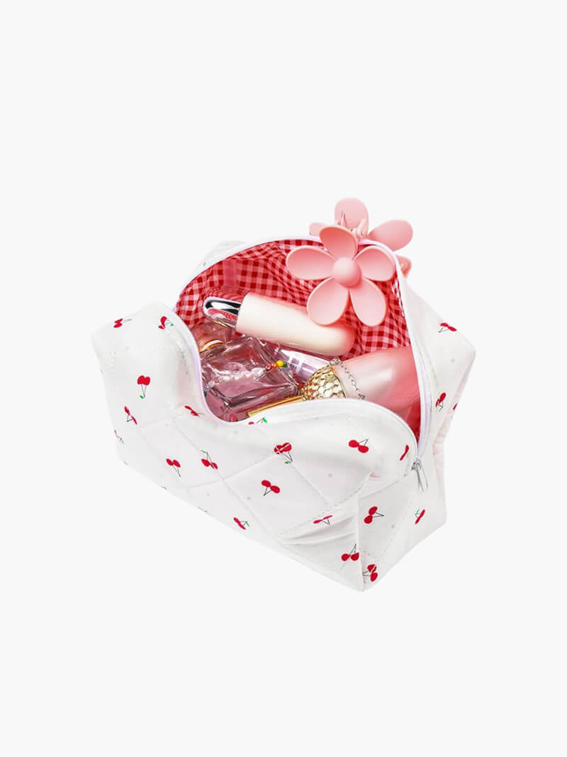 Women Cosmetic Bag Cherry Pattern 1