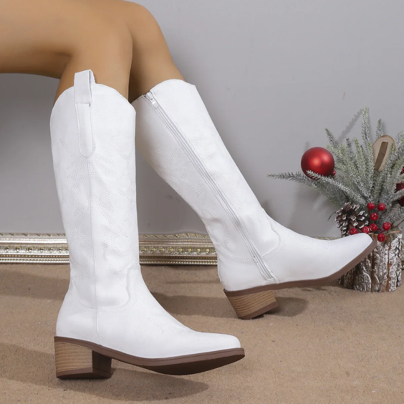Women Cowboy Boots Denim 5