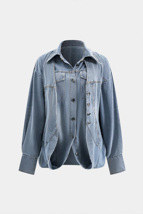 Women Denim Shirt Oversized 0