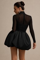 Women Mini Dress with Puff Skirt 4