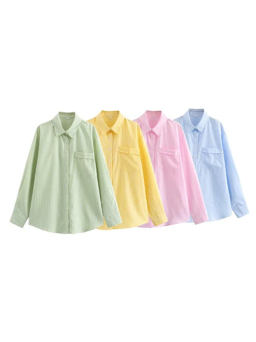 Women'S Blouse Striped 6
