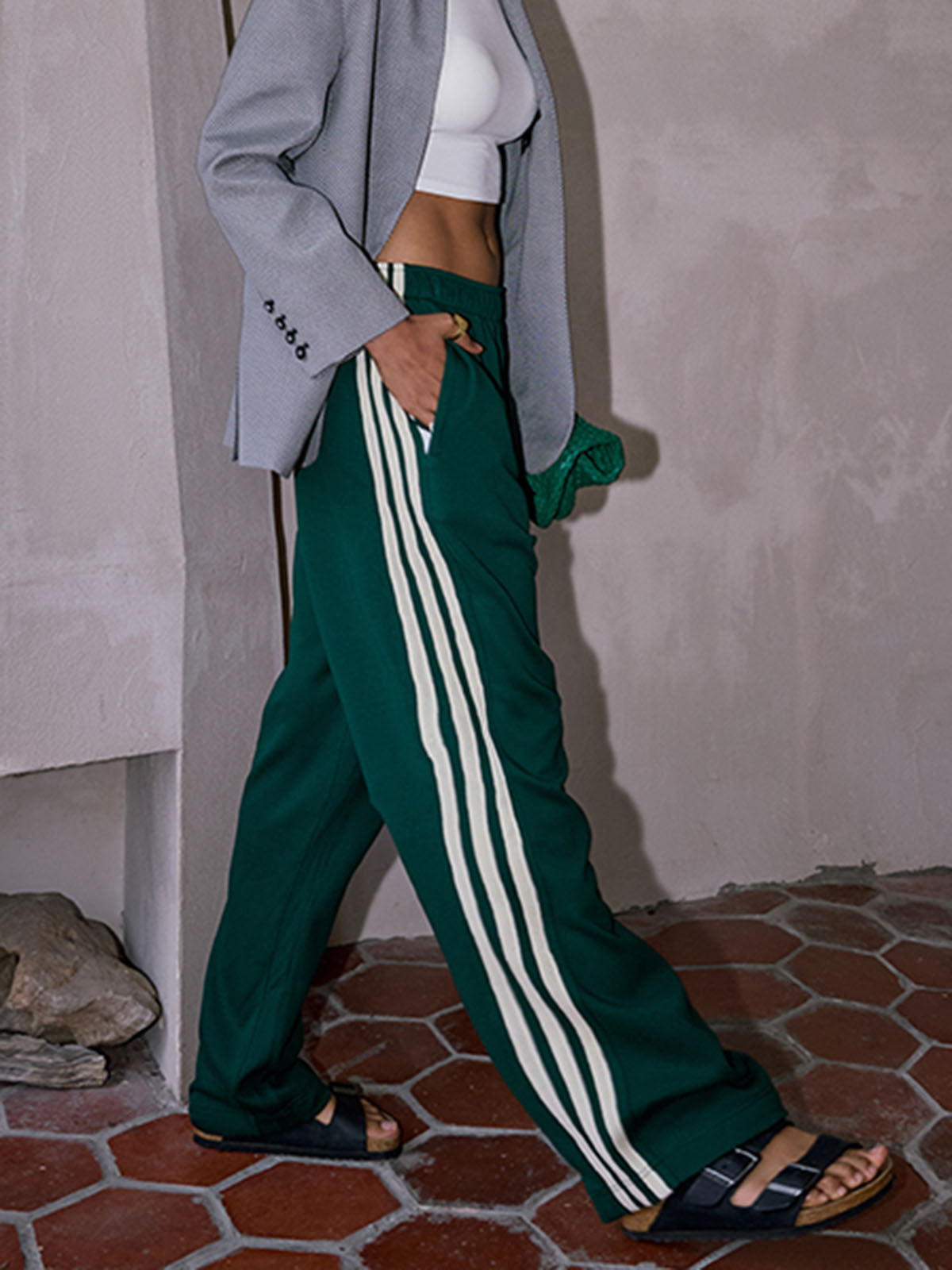 Women'S High Waist Patchwork Pants