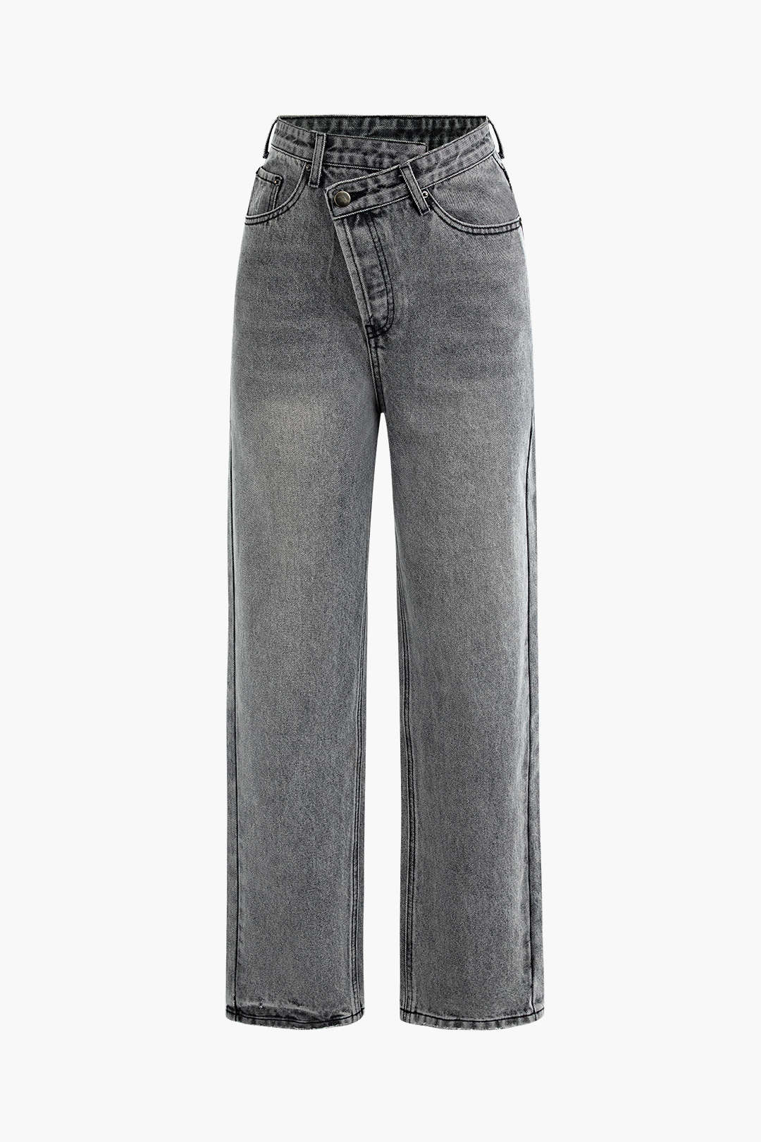 Women'S Jeans With Asymmetrical Waist 3
