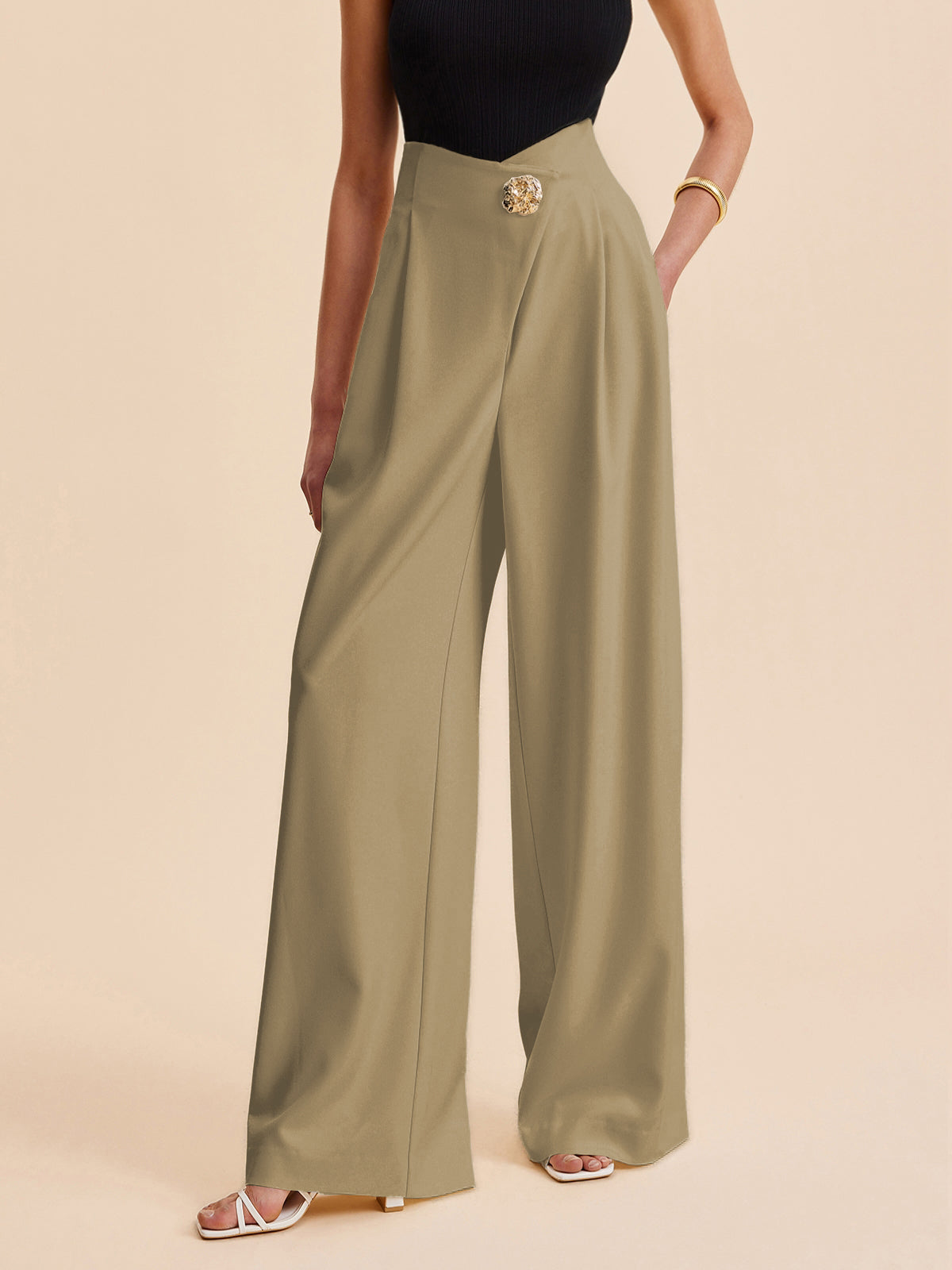 Women Wide Trousers High Waist 5