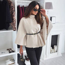 Women Wool Cape With Belt 1