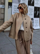 Women Wool Coat Oversized 0