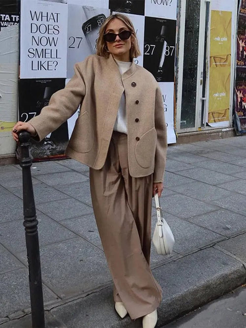 Women Wool Coat Oversized 1