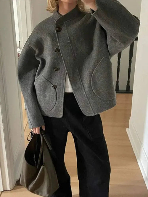 Women Wool Coat Oversized 4