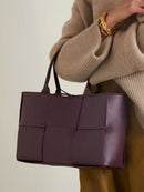 Women Woven Leather Handbag 2