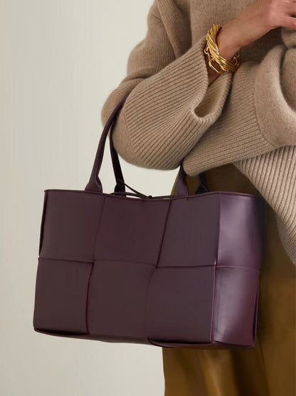 Women Woven Leather Handbag 2