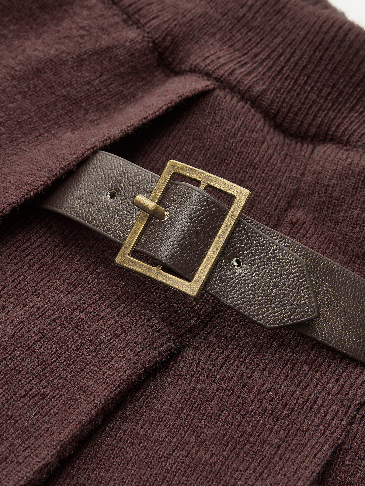 Women's Black Mini Skirt With Buckle 2