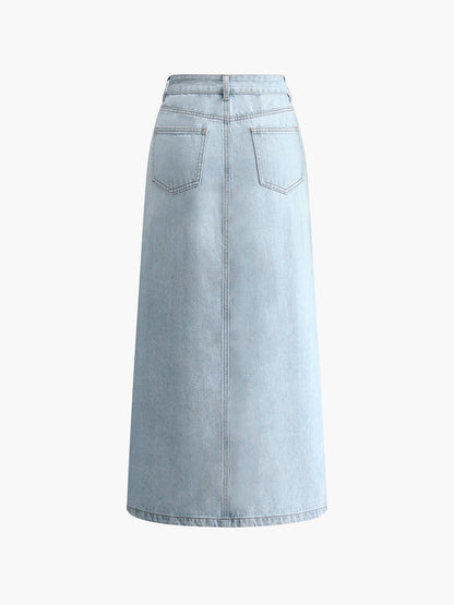 Women's Denim Midi Skirt 2