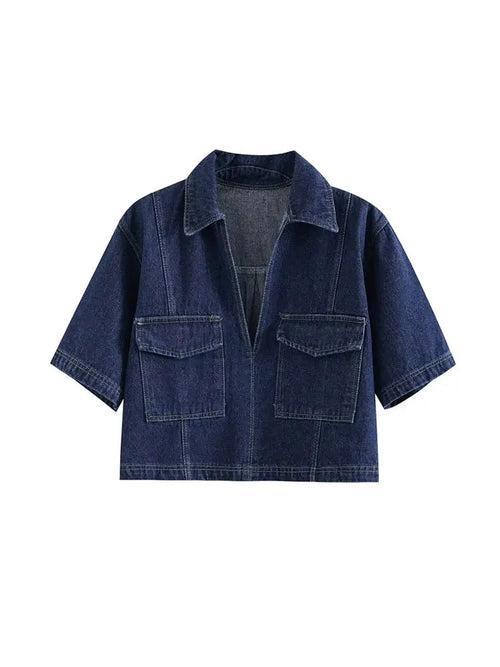 Women's Denim Two Piece Set 1