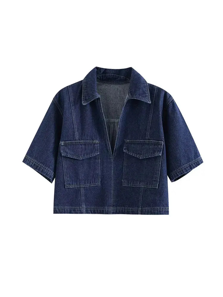 Women's Denim Two Piece Set