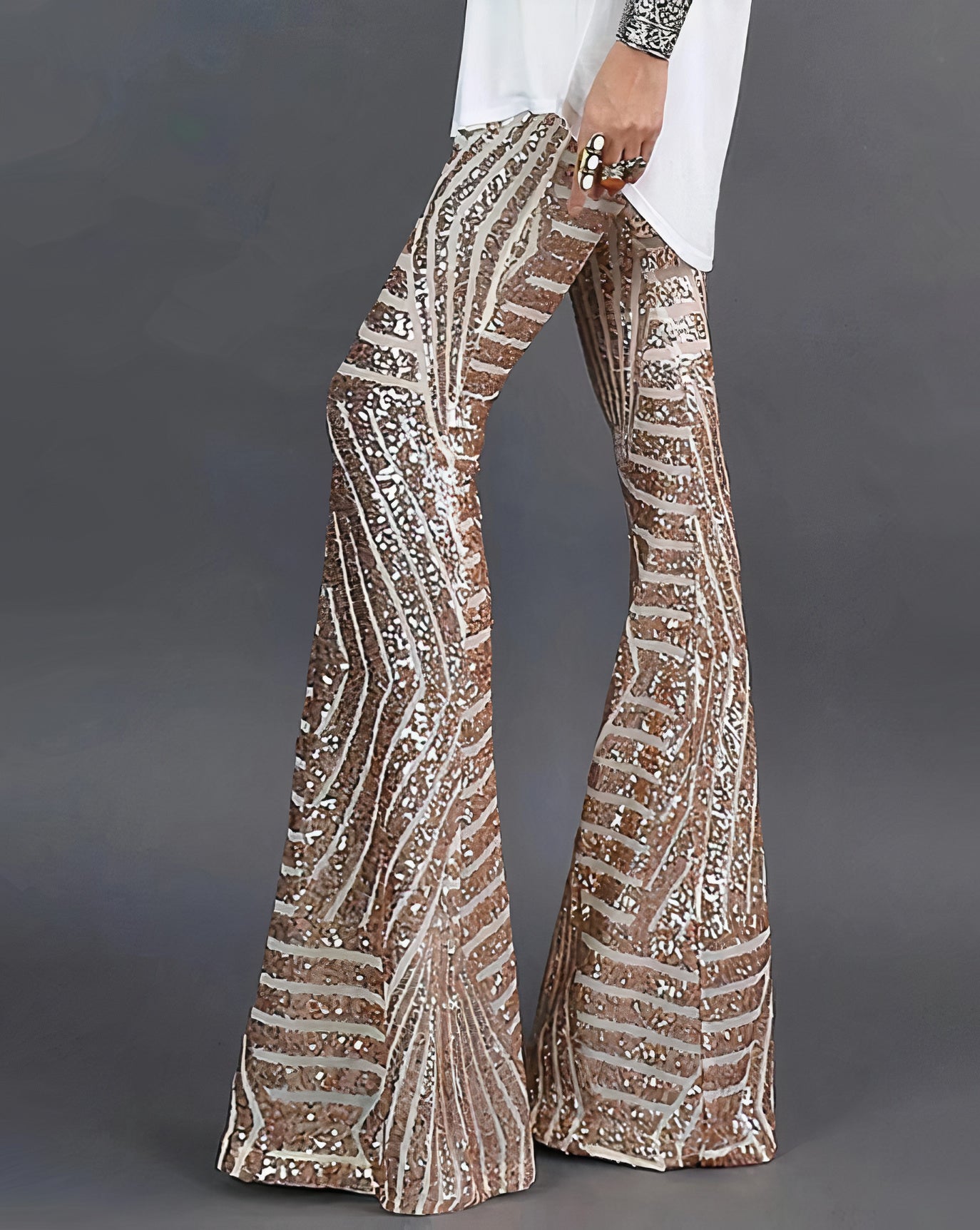 Women's Flare Pants Glitter Style 0