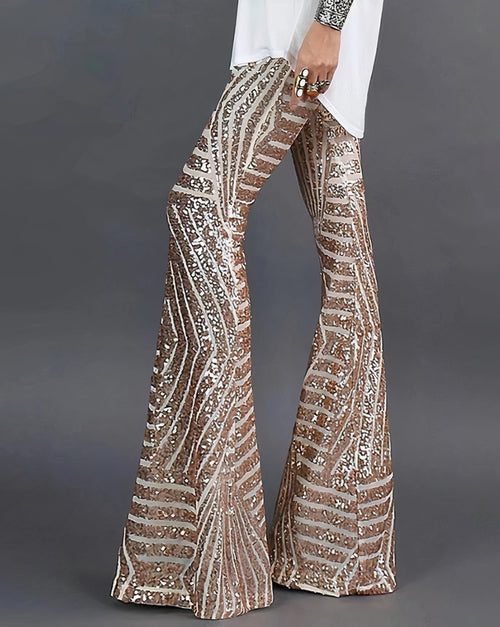 Women's Flare Pants Glitter Style 0