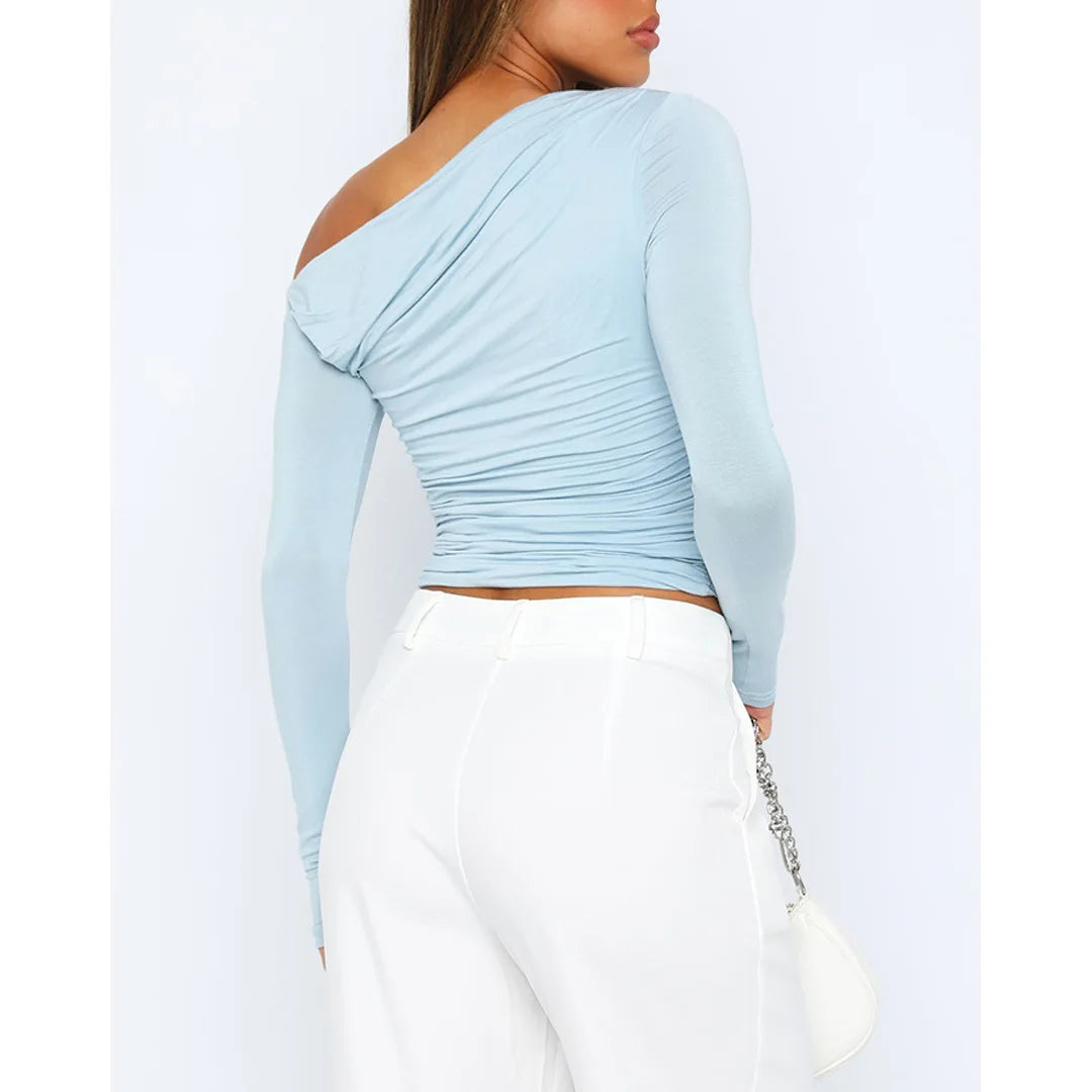 Women's Going Out Top with Twisted Long Sleeves 4