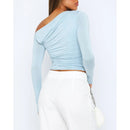 Women's Going Out Top with Twisted Long Sleeves 4