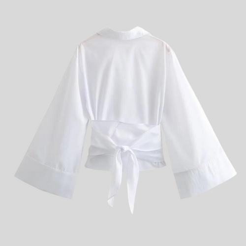 Women's Going Out Tops With Tie Belt 3