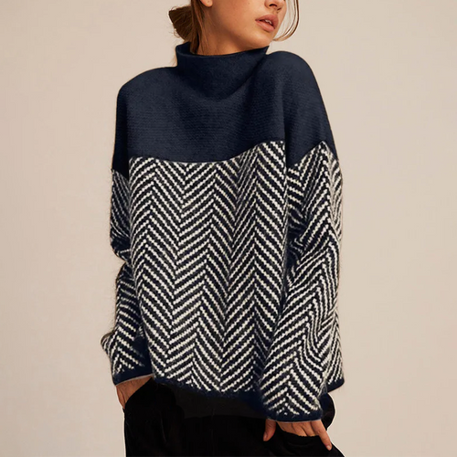Women's High Neck Sweater Cotton Trendy 2