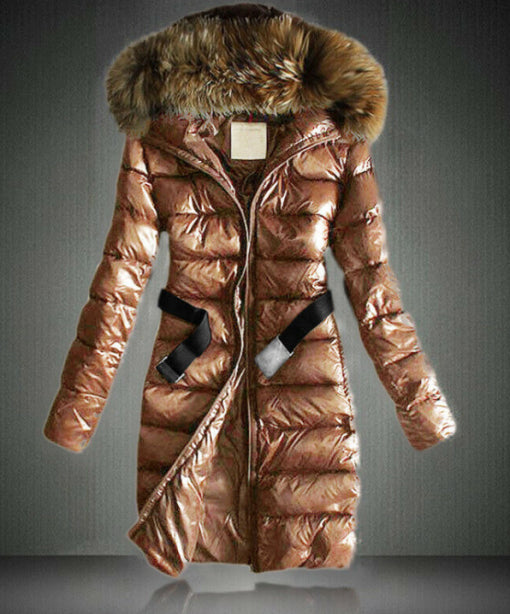 Women's Insulated Jacket Down Fur Collar Slim Fit 2