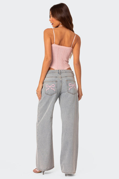Women's Jeans With Bow Details 1