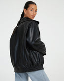 Women's Leather Jacket Oversized 7