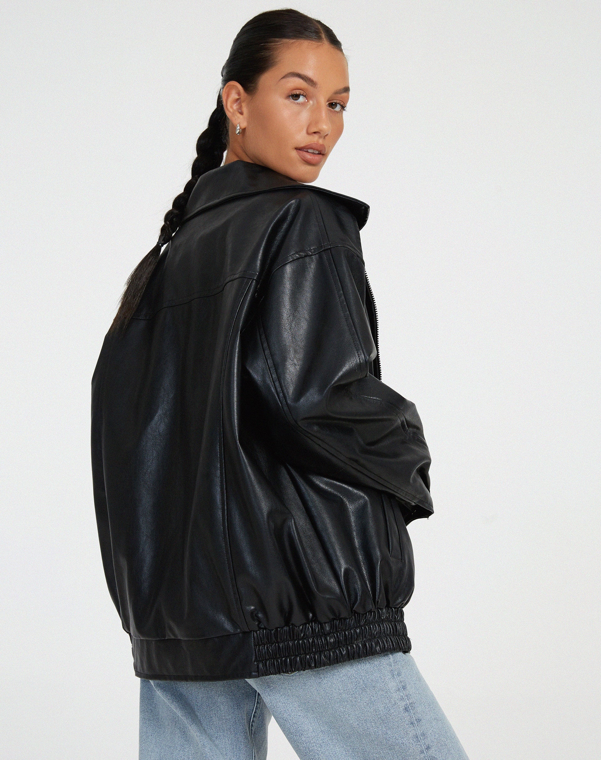 Women's Leather Jacket Oversized 7
