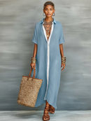 Women's Linen Blend Maxi Dress: Effortless Chic for Summer Outings 2