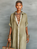 Women's Linen Blend Maxi Dress: Effortless Chic for Summer Outings 5