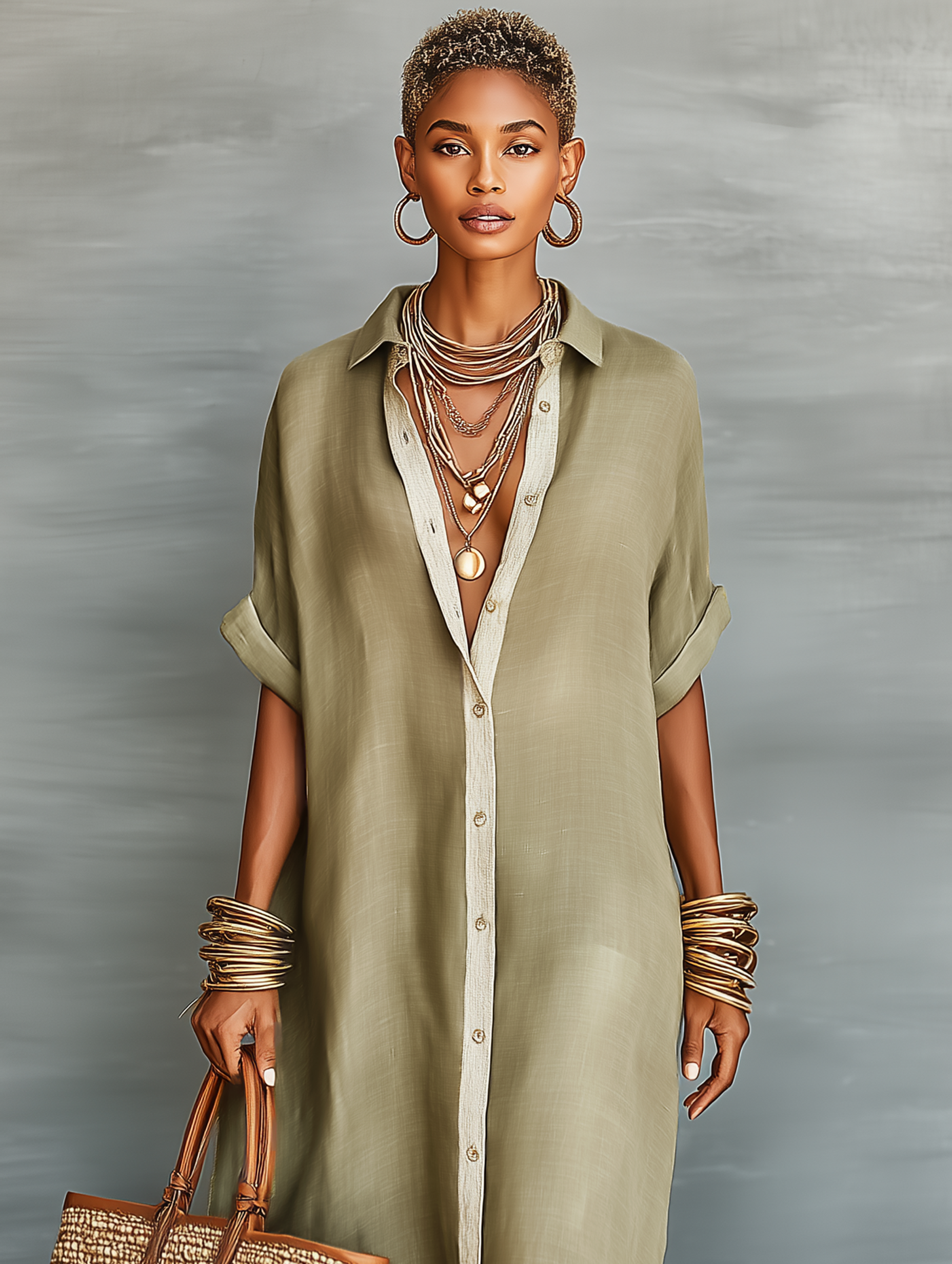 Women's Linen Blend Maxi Dress: Effortless Chic for Summer Outings 5