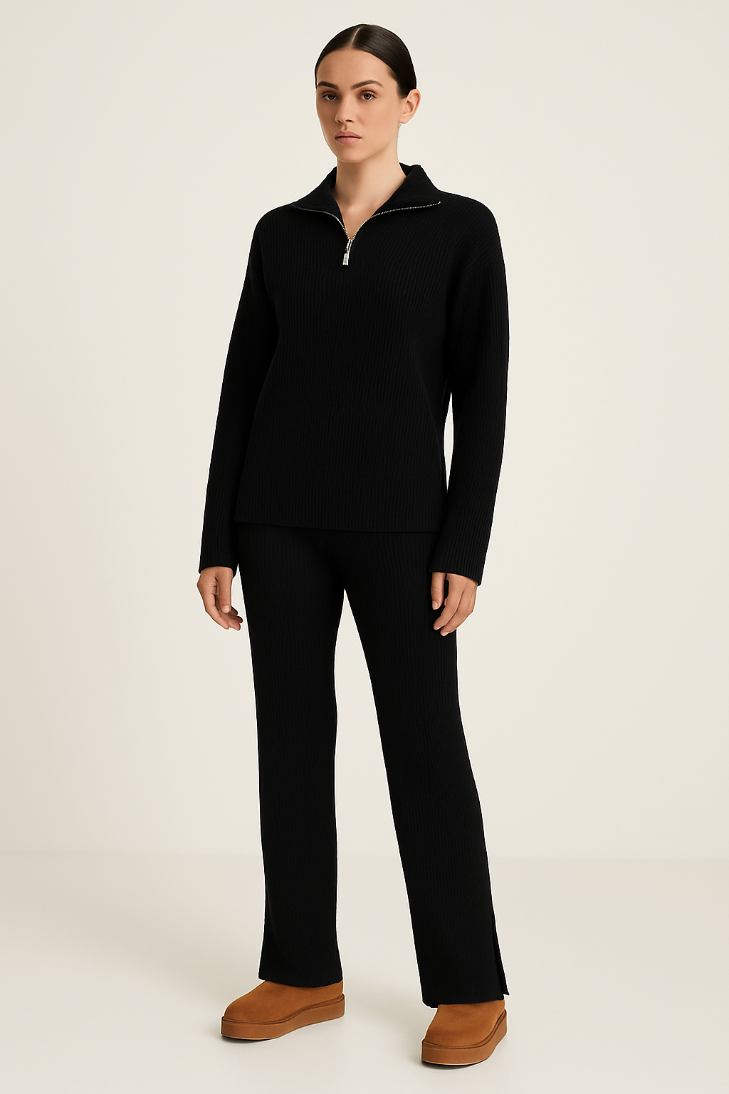 Women's Loungewear Set Luxe Comfort Wide-Leg Pants and Top 3