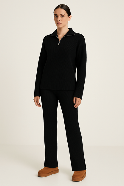 Women's Loungewear Set Luxe Comfort Wide-Leg Pants and Top 3